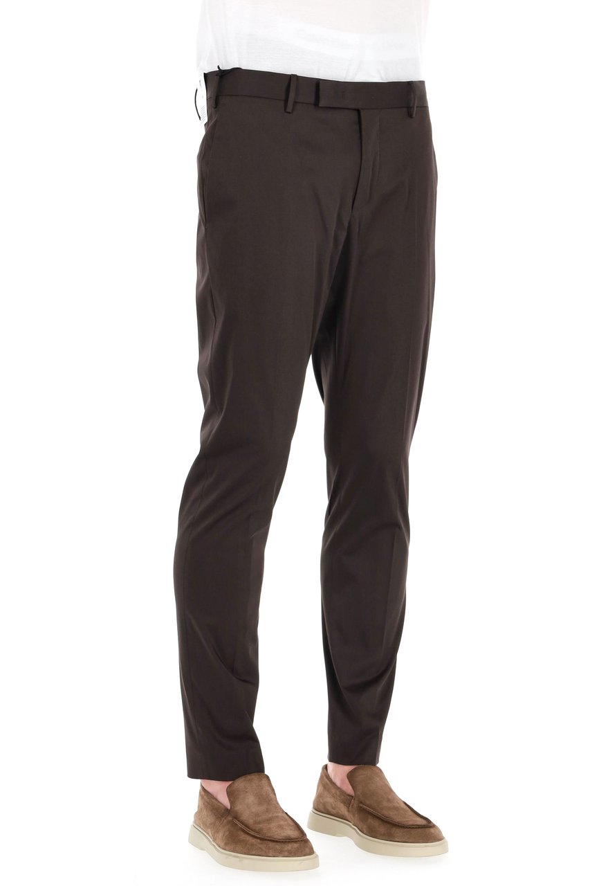 PT Torino Dieci Model Cotton Twill Trousers Zwart