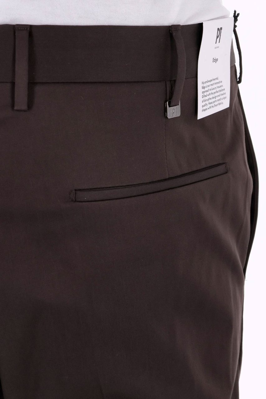 PT Torino Dieci Model Cotton Twill Trousers Zwart