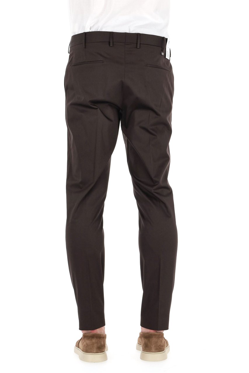 PT Torino Dieci Model Cotton Twill Trousers Zwart