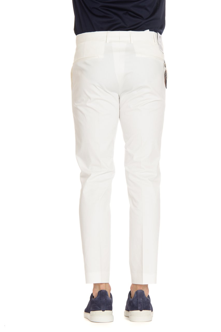 PT Torino Twill Cotton Fit Ten Trousers Wit