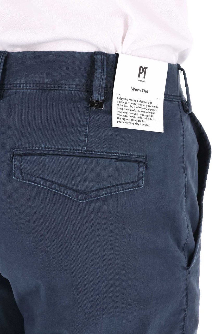 PT Torino Michael Model Delavé Cotton Trousers Zwart