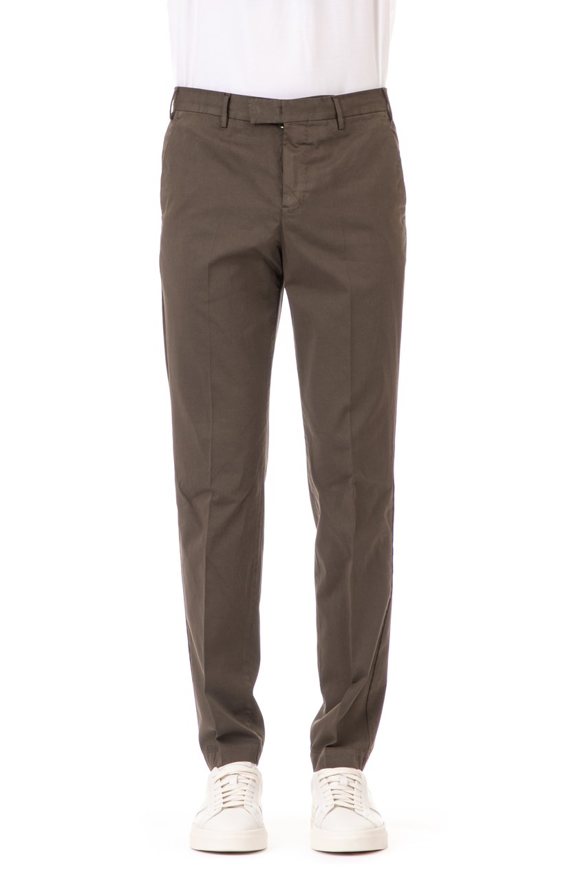 PT Torino Cotton-Silk Master Fit Trousers Grijs