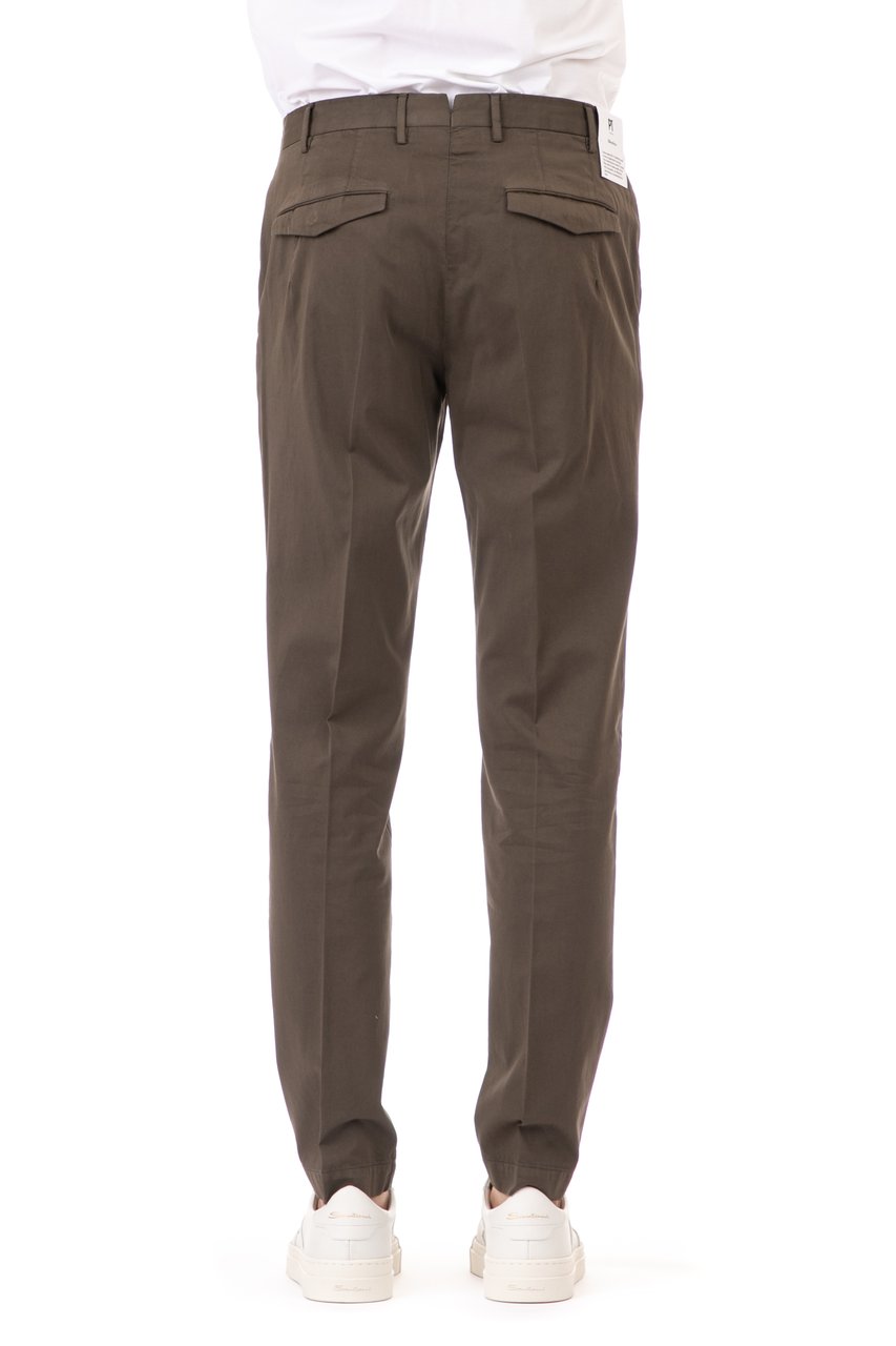 PT Torino Cotton-Silk Master Fit Trousers Grijs