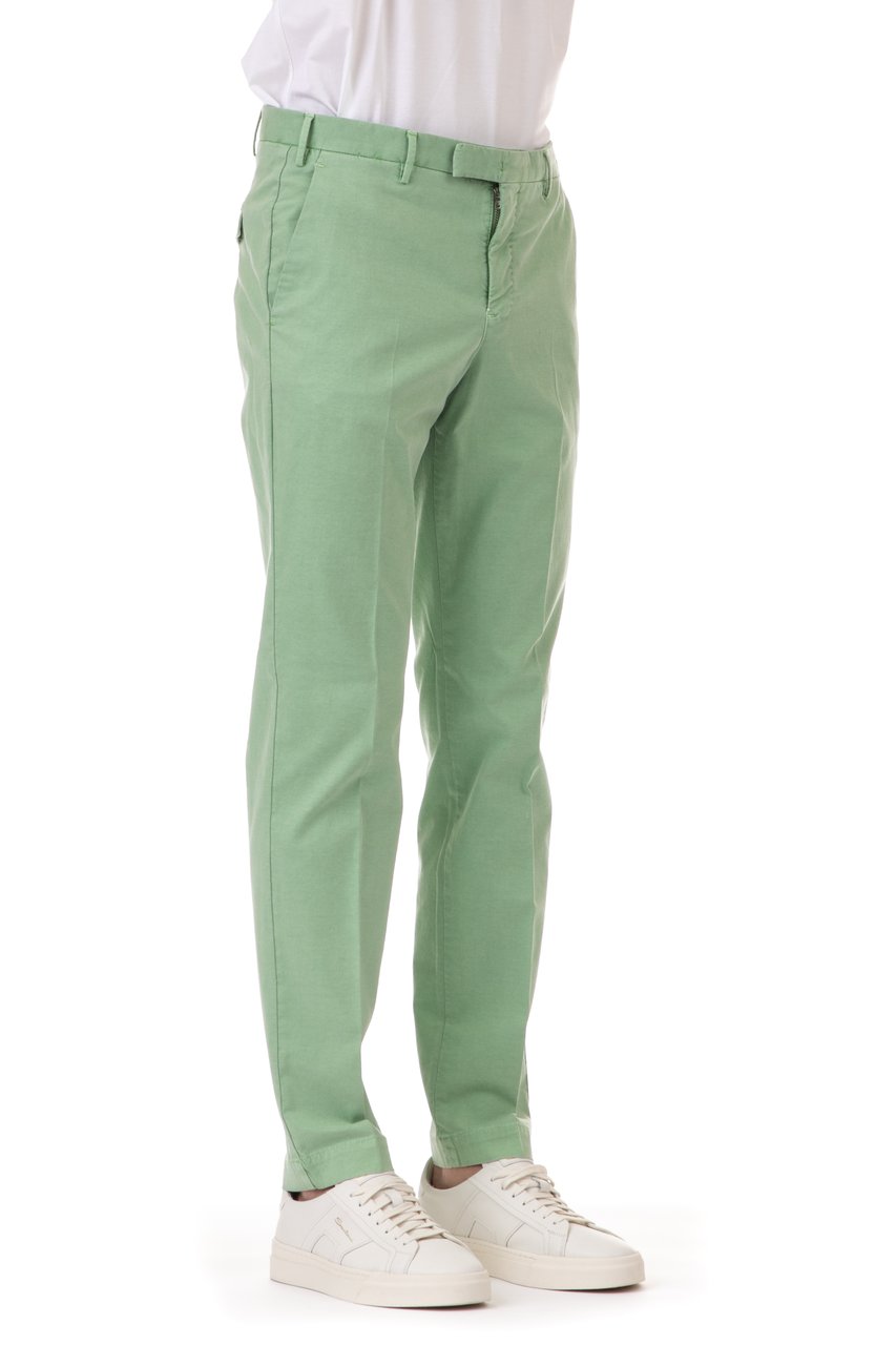 PT Torino Delavé Stretchmaster Cotton Trousers Groen
