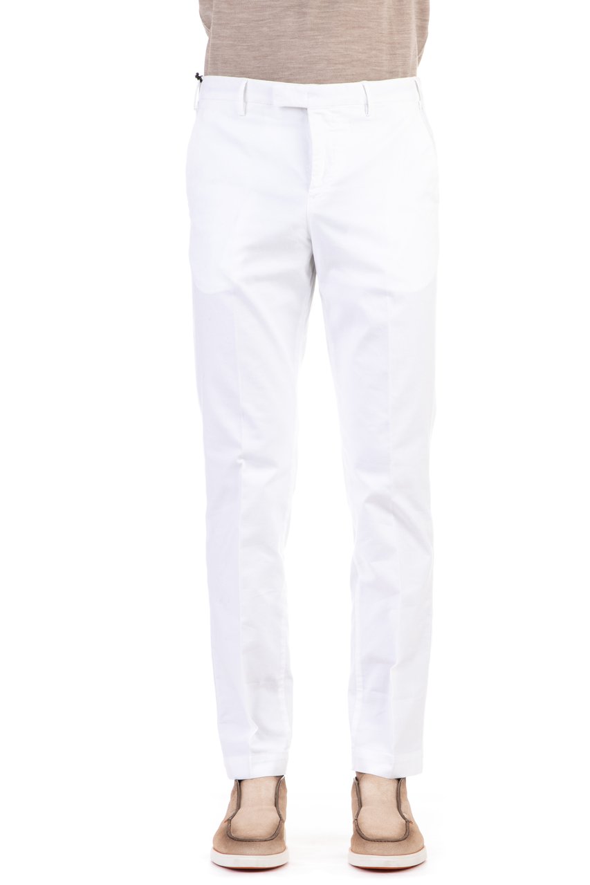 PT Torino Delavé Stretchmaster Cotton Trousers Wit