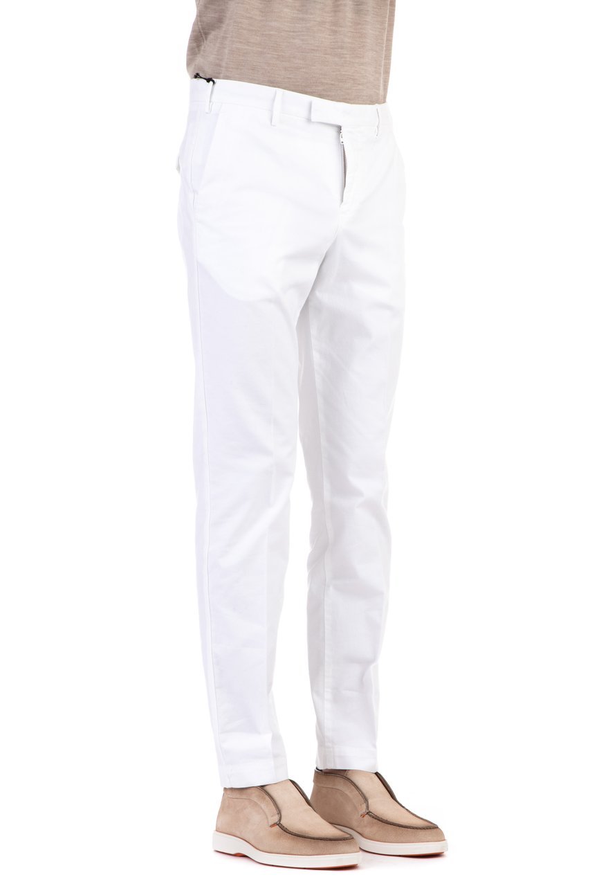 PT Torino Delavé Stretchmaster Cotton Trousers Wit