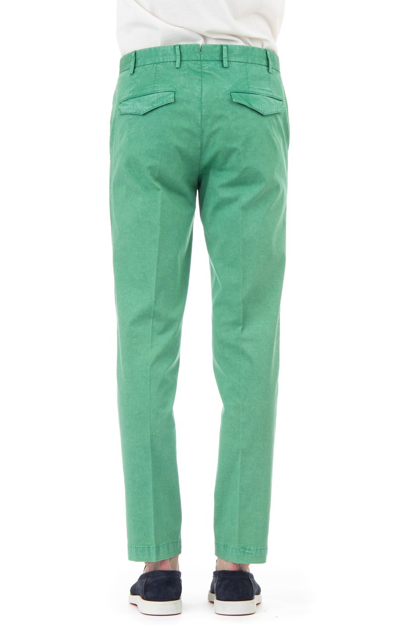 PT Torino Cotton-Linen Master Fit Trousers Blauw