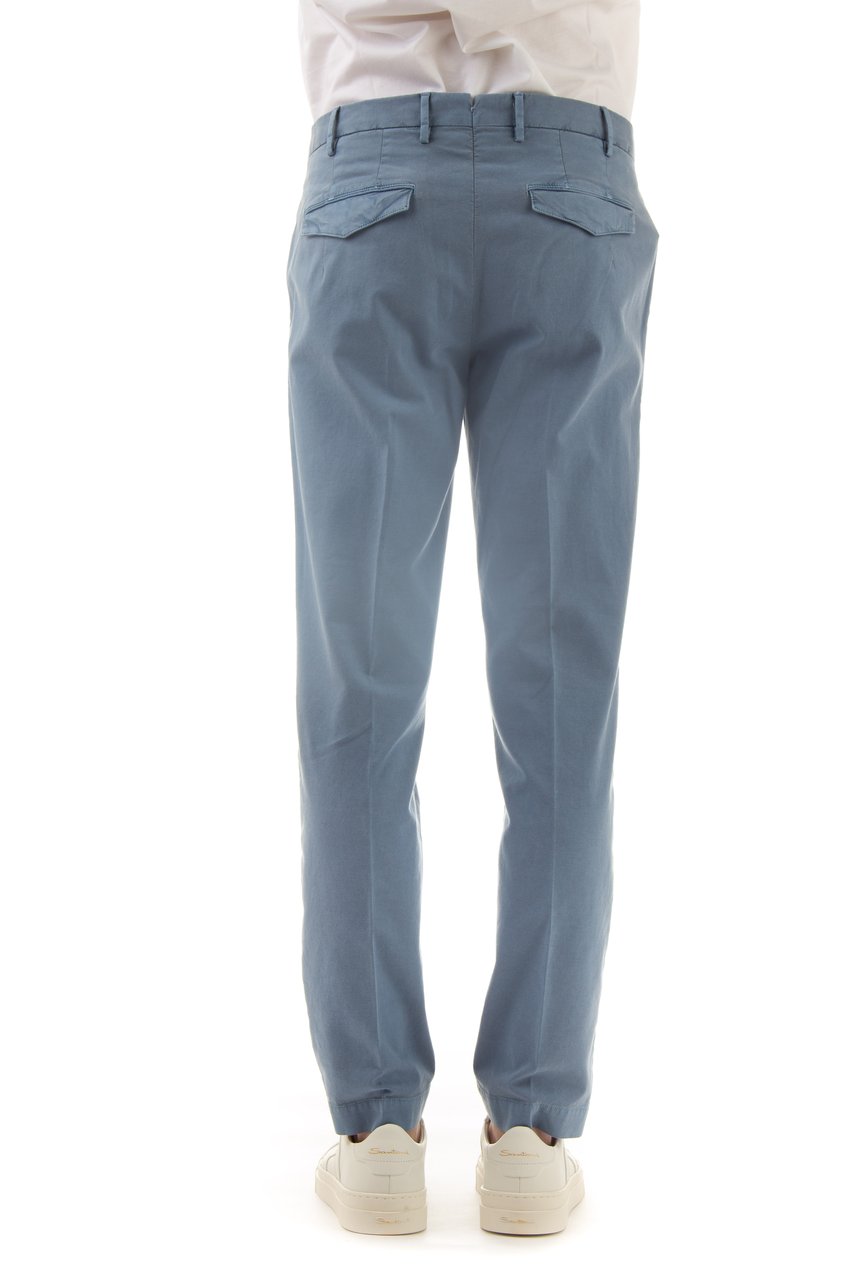 PT Torino Delavé Stretch Cotton Master Fit Trousers Grijs