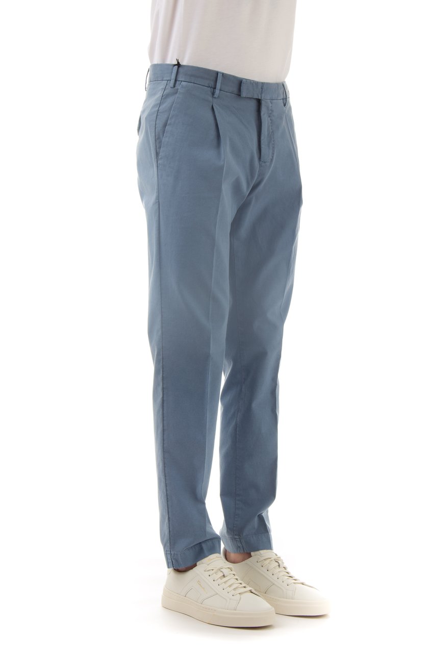 PT Torino Delavé Stretch Cotton Master Fit Trousers Grijs
