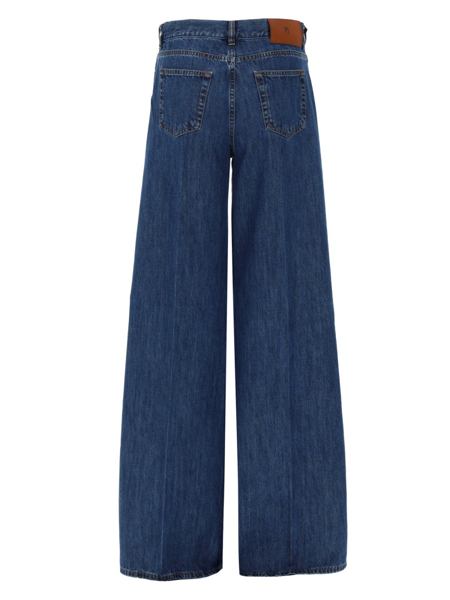 PT Torino Wide Leg Five Pocket Denim Jeans Groen