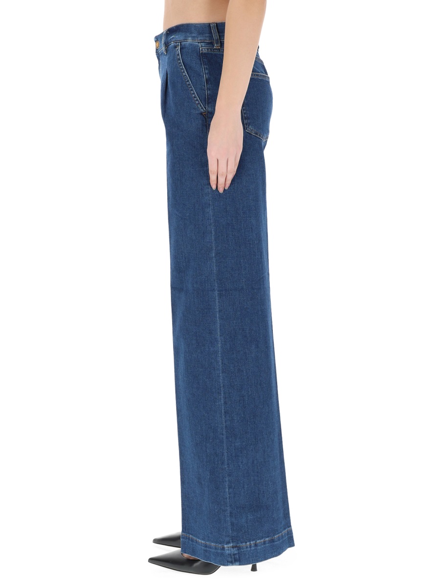 PT Torino Blue Cotton Poppy High-Waist Jeans Groen
