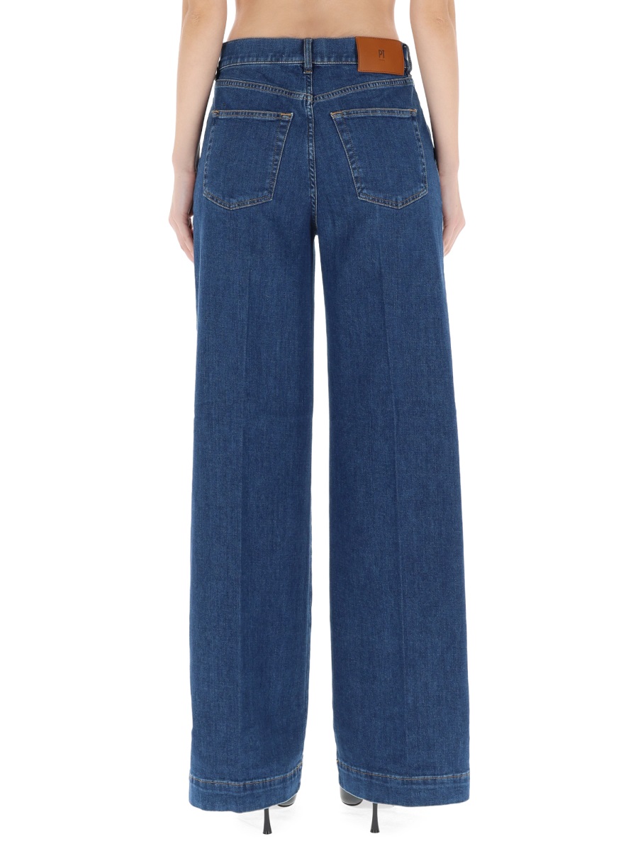 PT Torino Blue Cotton Poppy High-Waist Jeans Groen