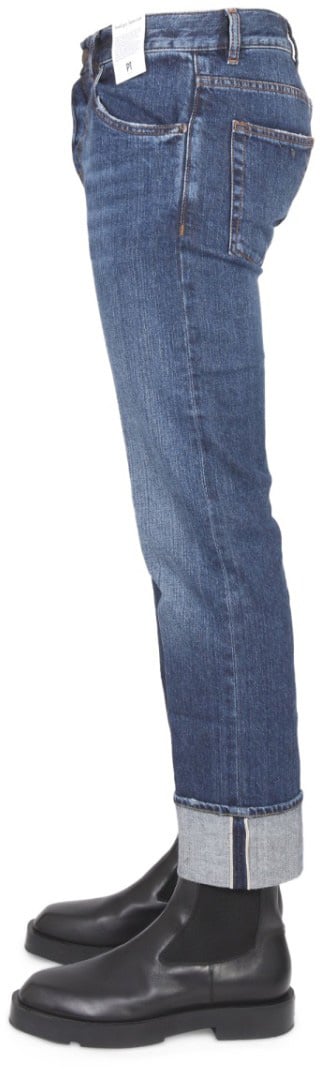 PT Torino Medium Blue Washed Twill Jeans Grijs