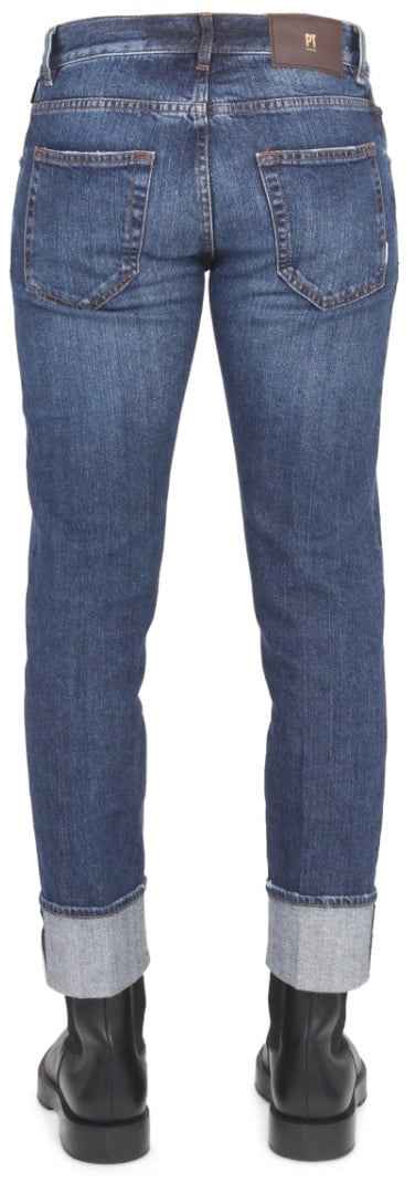 PT Torino Medium Blue Washed Twill Jeans Grijs