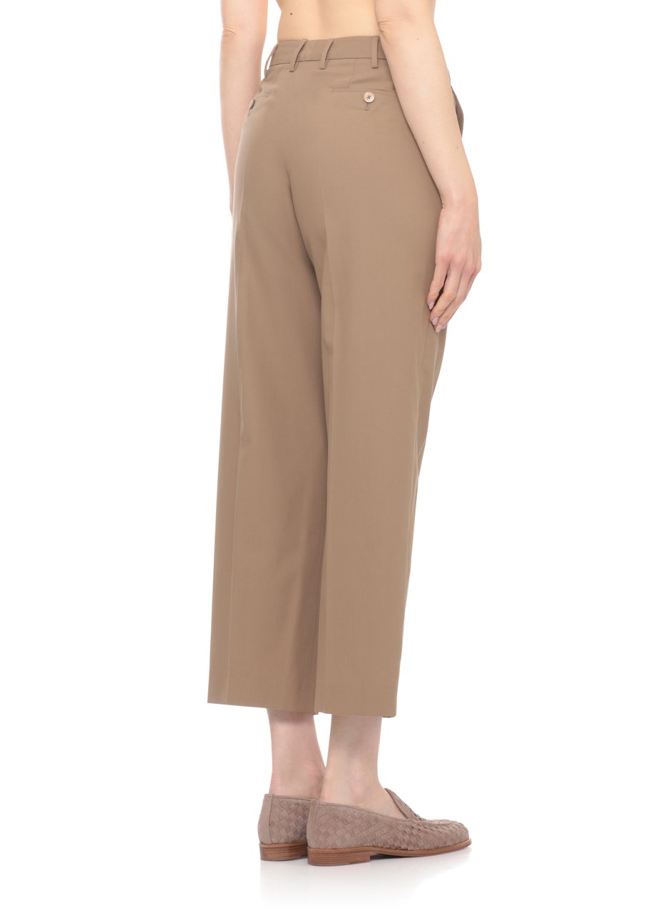 PT Torino Brown Welt Pockets Cotton Formal Pants Neutraal
