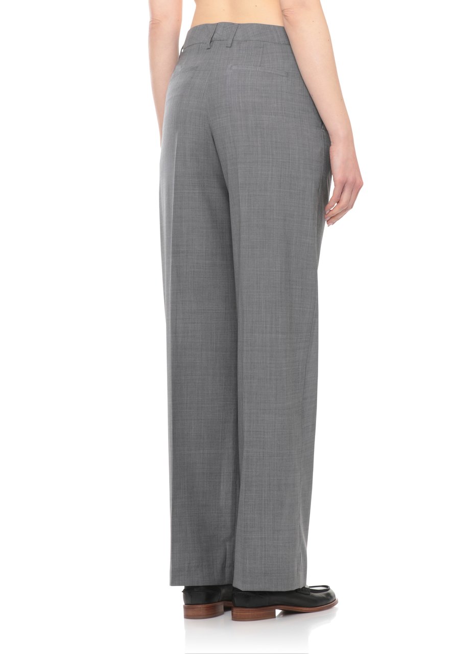 PT Torino Grey Virgin Wool Formal Pants Grijs