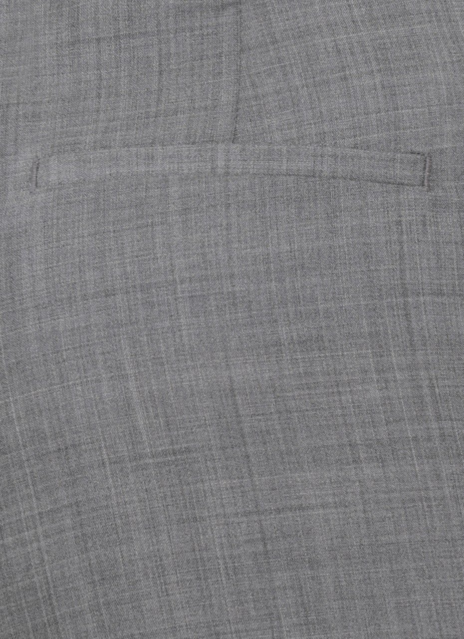 PT Torino Grey Virgin Wool Formal Pants Grijs