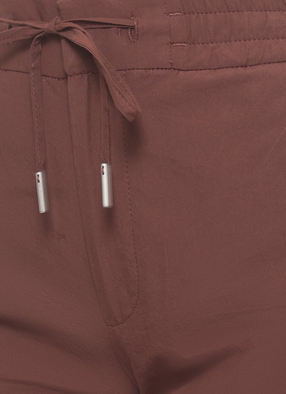 PT Torino Brown Elastic Waist Cotton Formal Pants Zwart