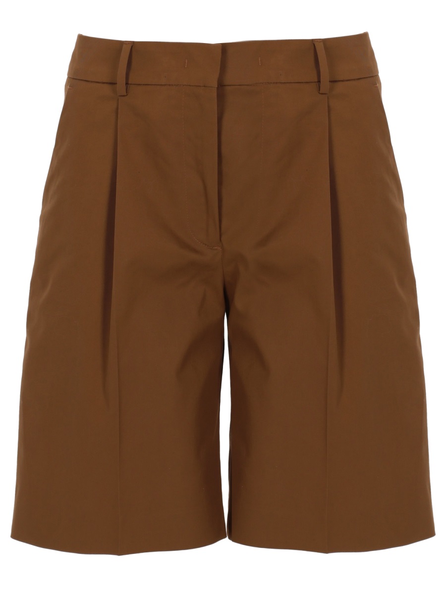 PT Torino Simone Cotton-Blend Tailored Shorts Rood