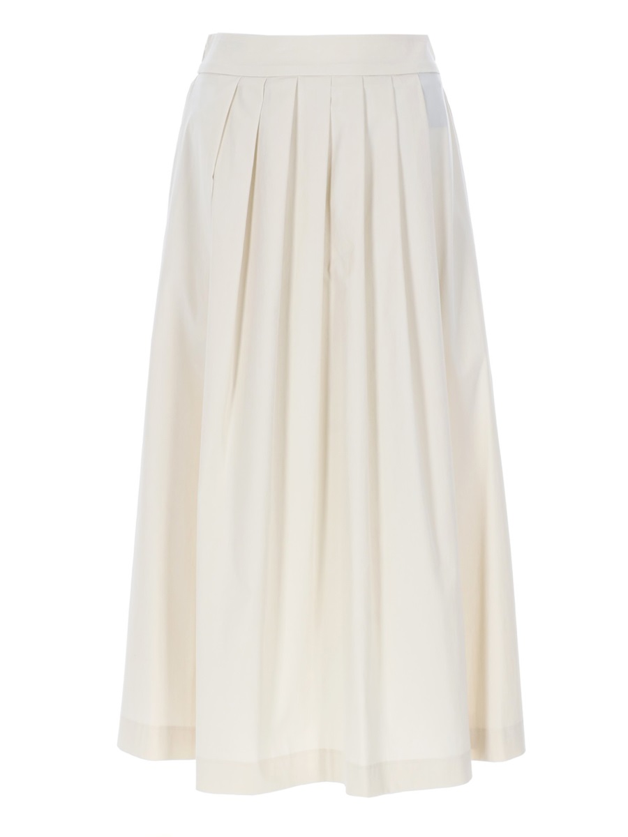 PT Torino Doris Flowing Silhouette Pleated Midi Skirt Wit