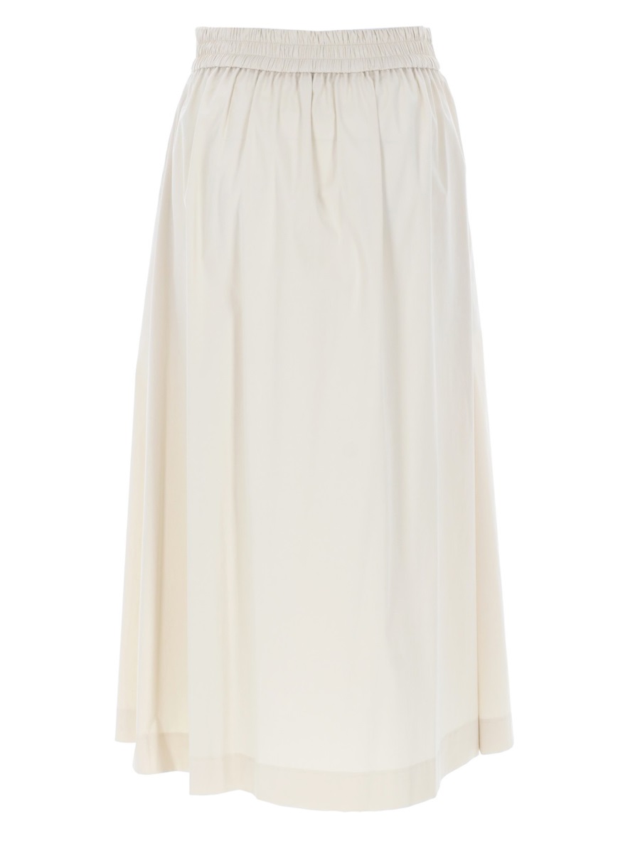 PT Torino Doris Flowing Silhouette Pleated Midi Skirt Wit