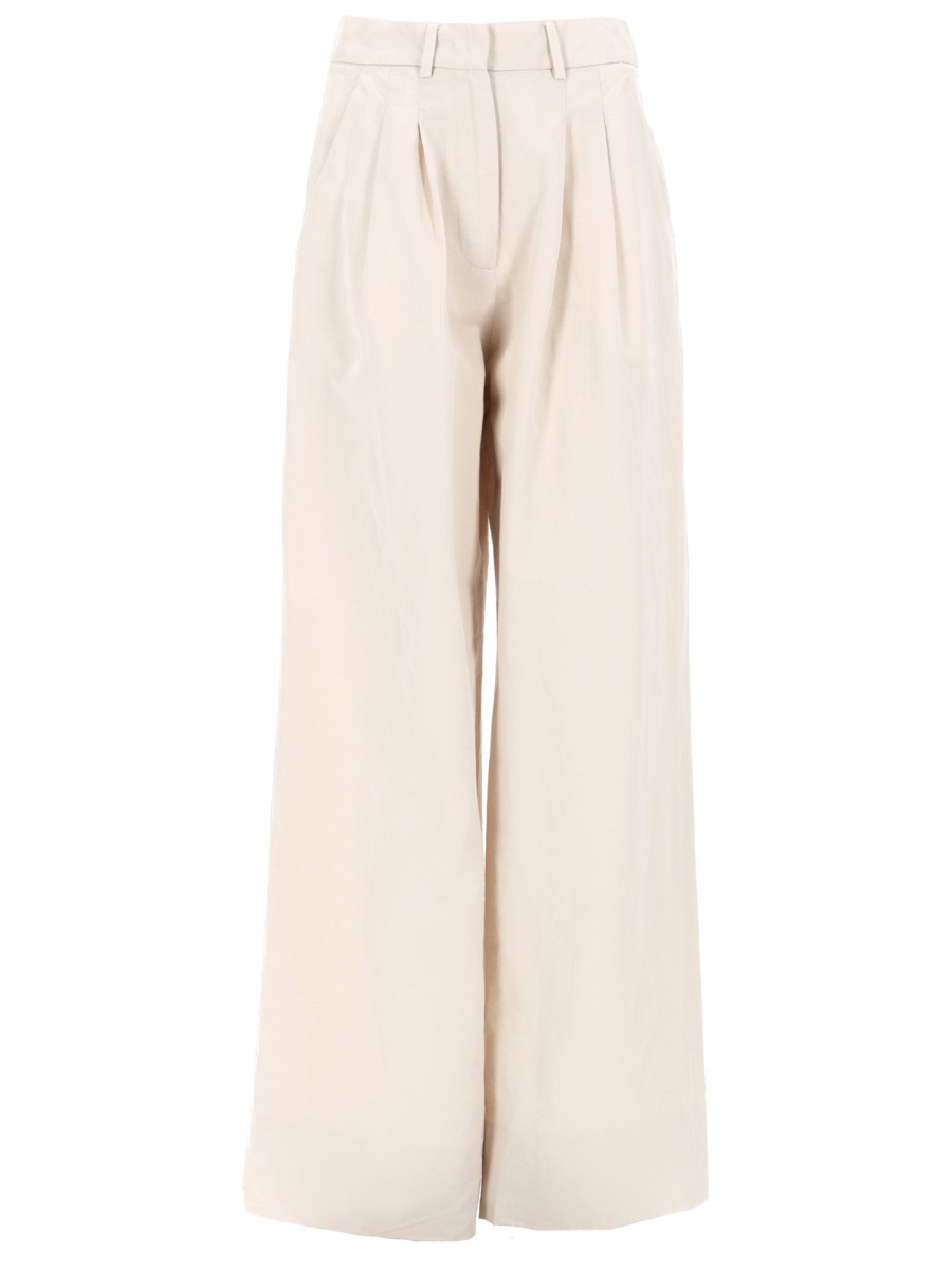 PT Torino Frankie High-Waisted Front Pleats Pants Neutraal