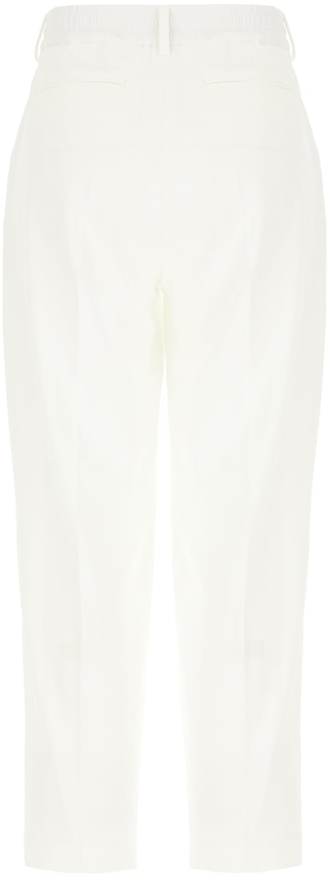 PT Torino Pt Torino White stretch polyester pants Wit