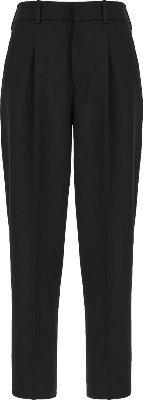 Pt Torino Black stretch polyester blend pants Zwart
