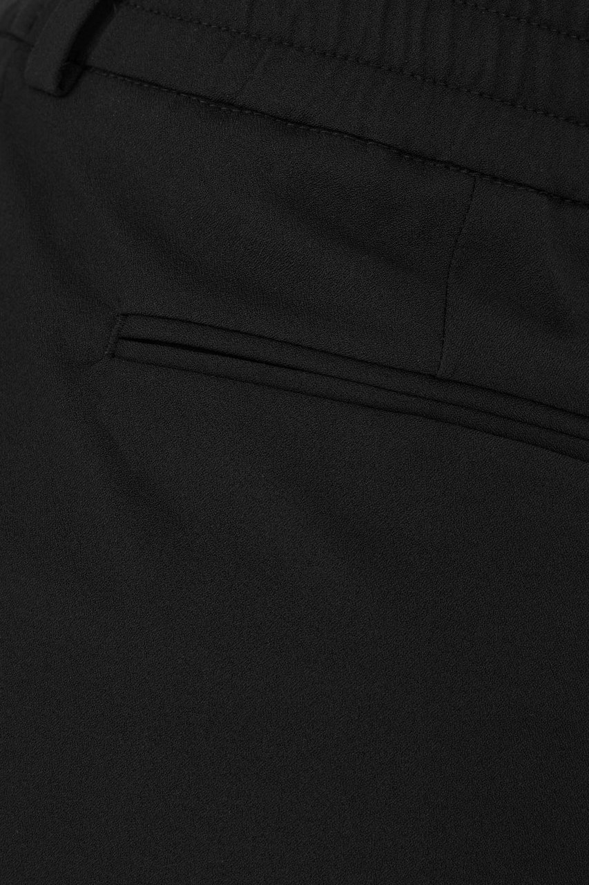 Pt Torino Black stretch polyester blend pants Zwart
