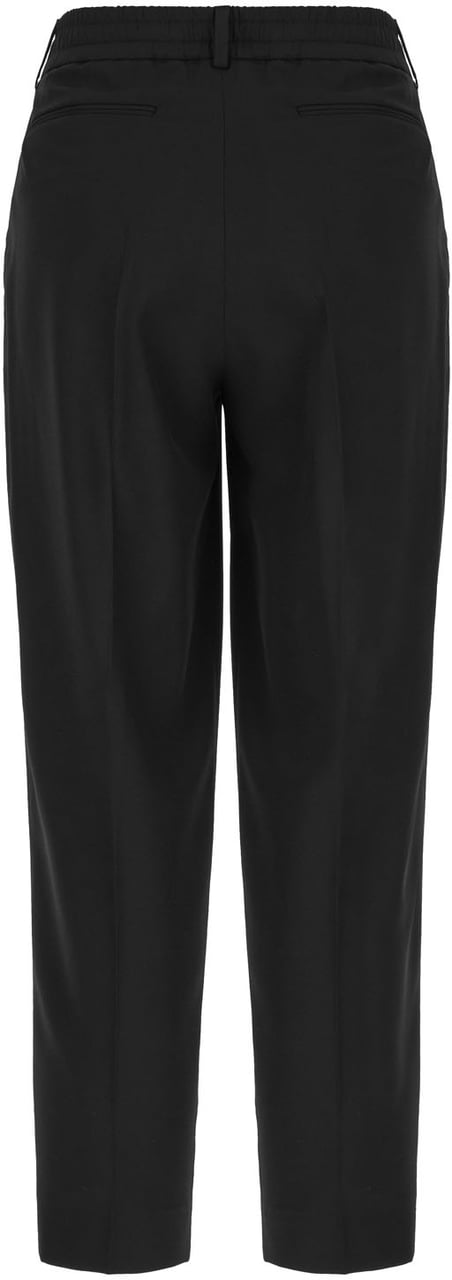 Pt Torino Black stretch polyester blend pants Zwart