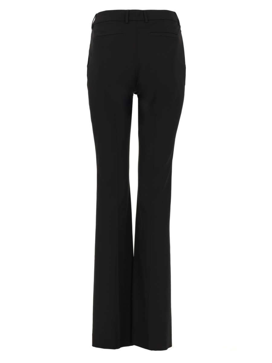 PT Torino Neutral Elsa Viscose-Blend Flared Pants Zwart