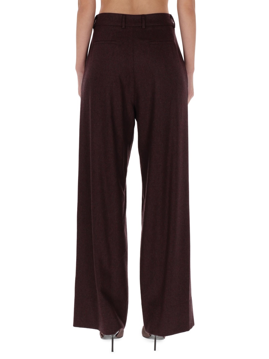 PT Torino Wide-Leg Frankie Virgin Wool-Blend Formal Pants Zwart