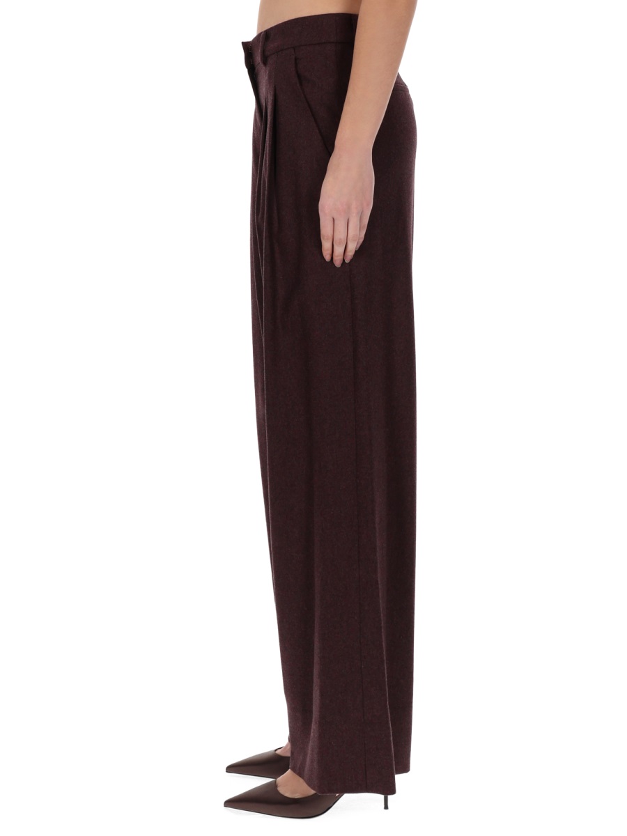 PT Torino Wide-Leg Frankie Virgin Wool-Blend Formal Pants Zwart