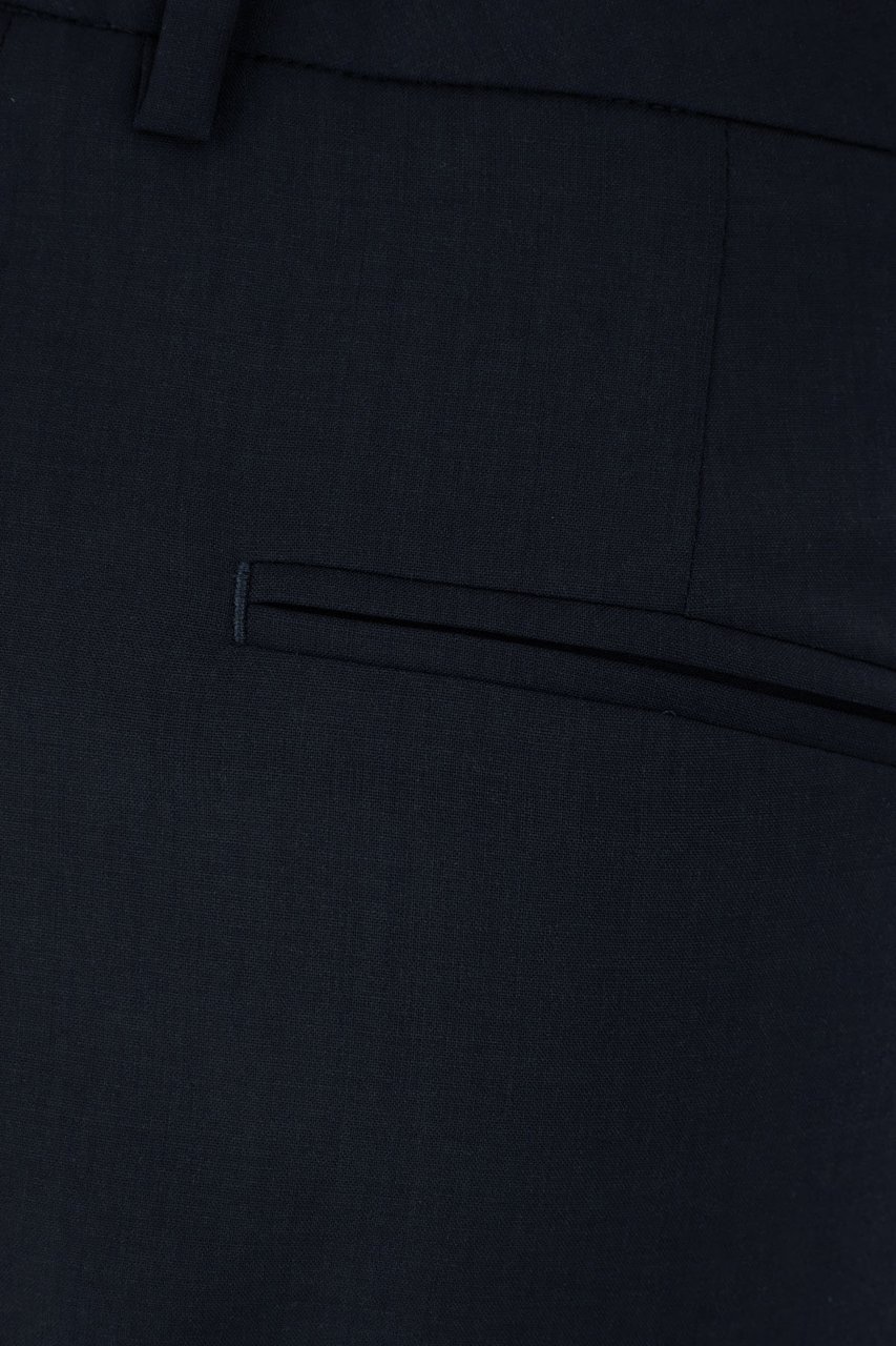 Pt Torino Black stretch wool pants Zwart