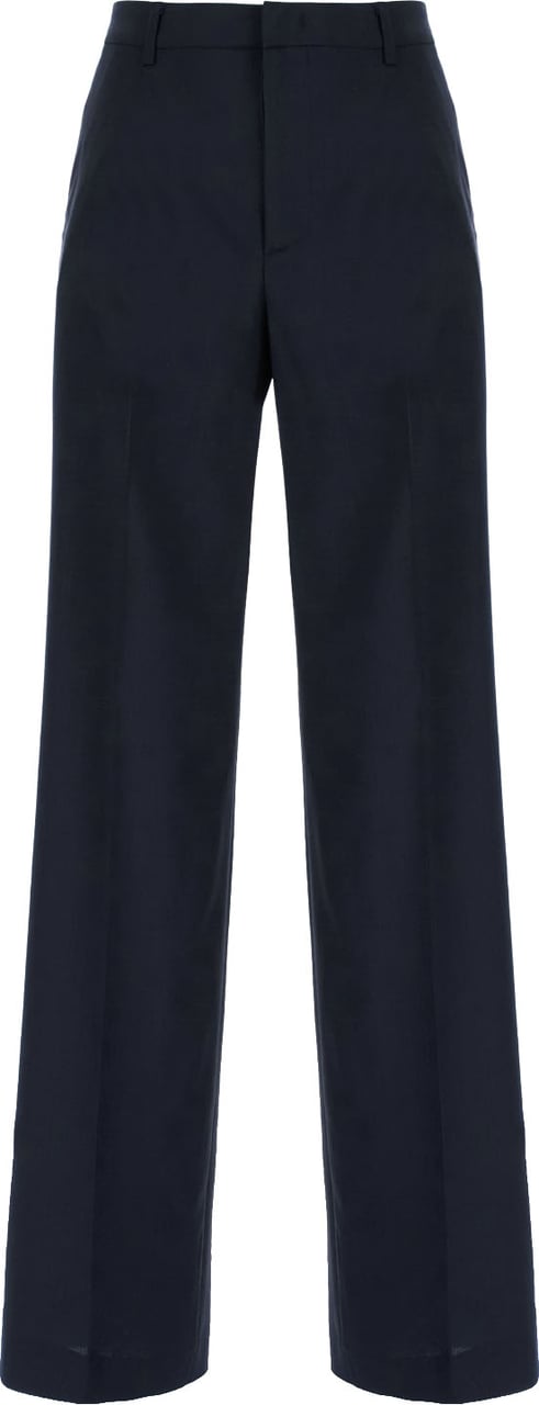 Pt Torino Black stretch wool pants Zwart