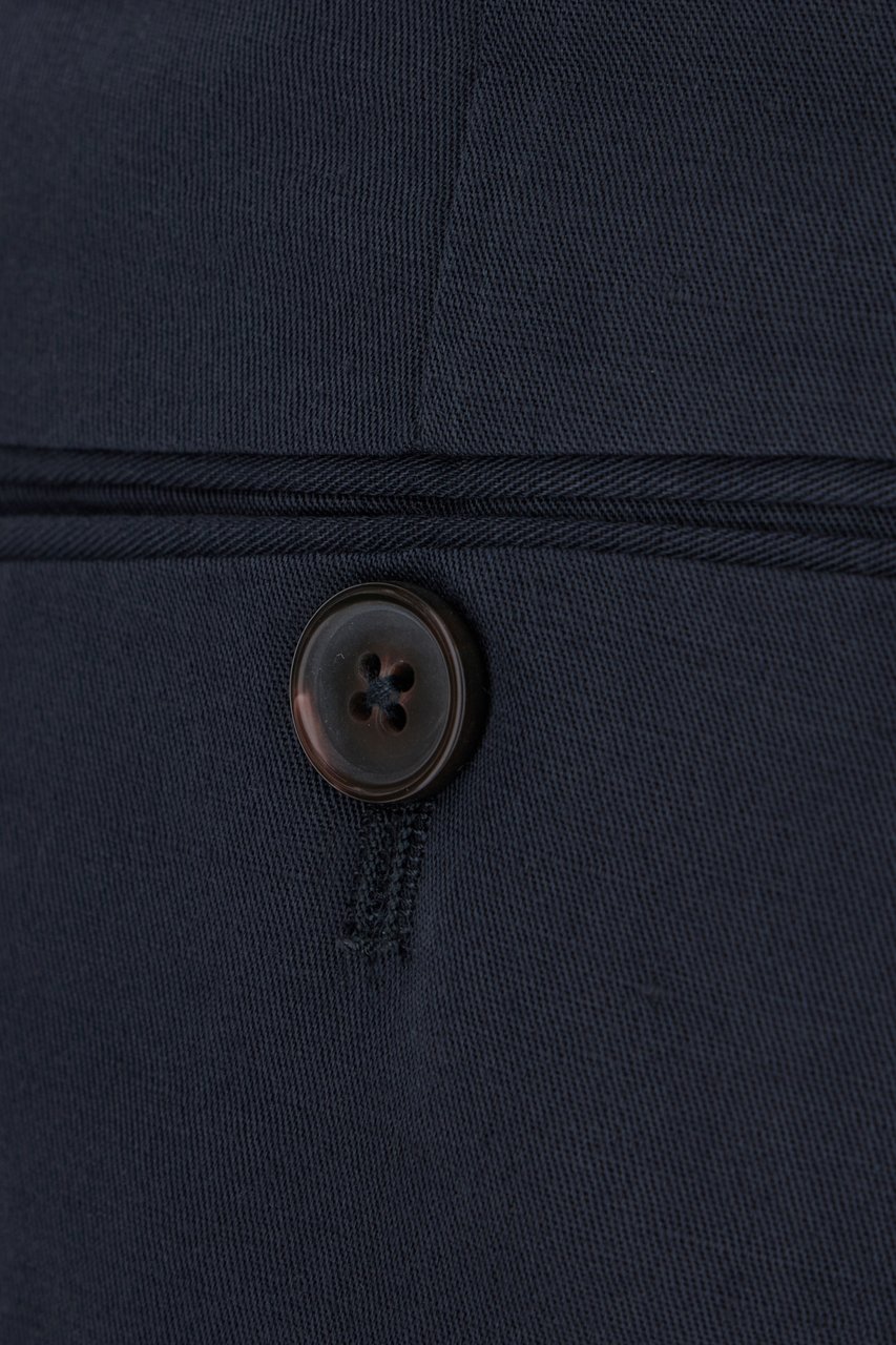 Pt Torino Midnight blue stretch wool pants Blauw