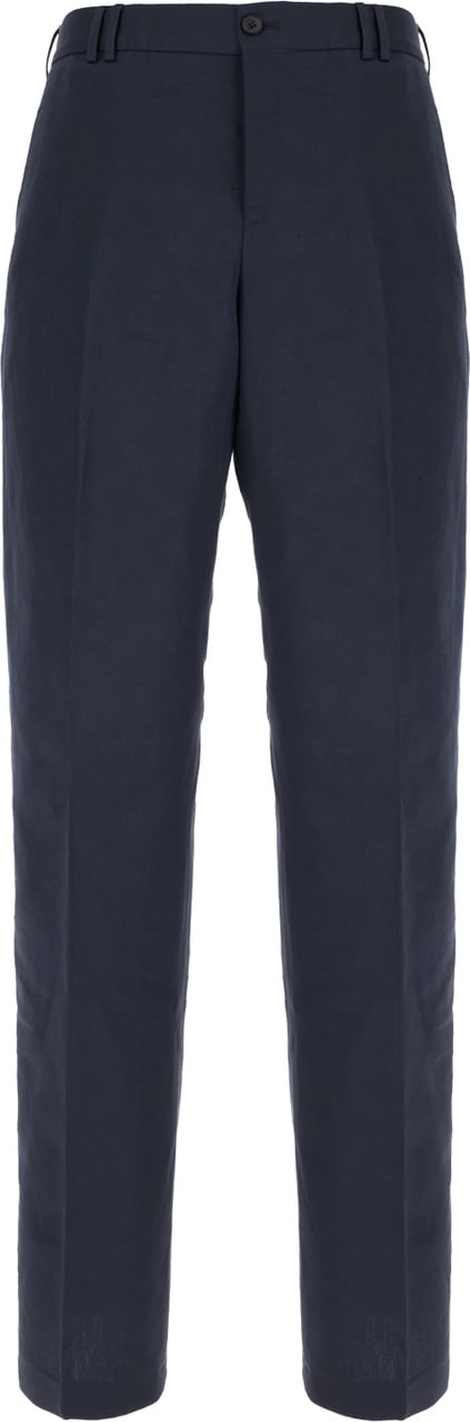 Pt Torino Midnight blue stretch wool pants Blauw