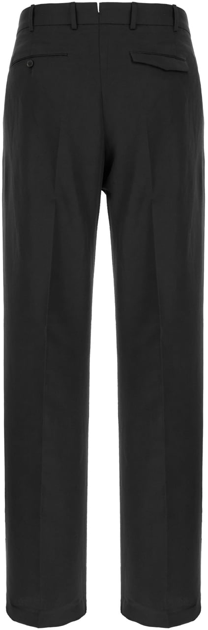 Pt Torino Black stretch wool pants Zwart
