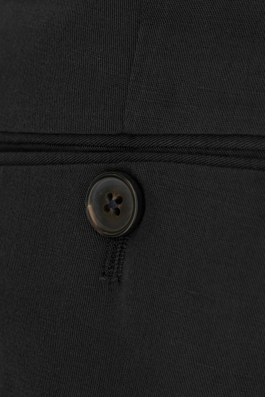 Pt Torino Black stretch wool pants Zwart