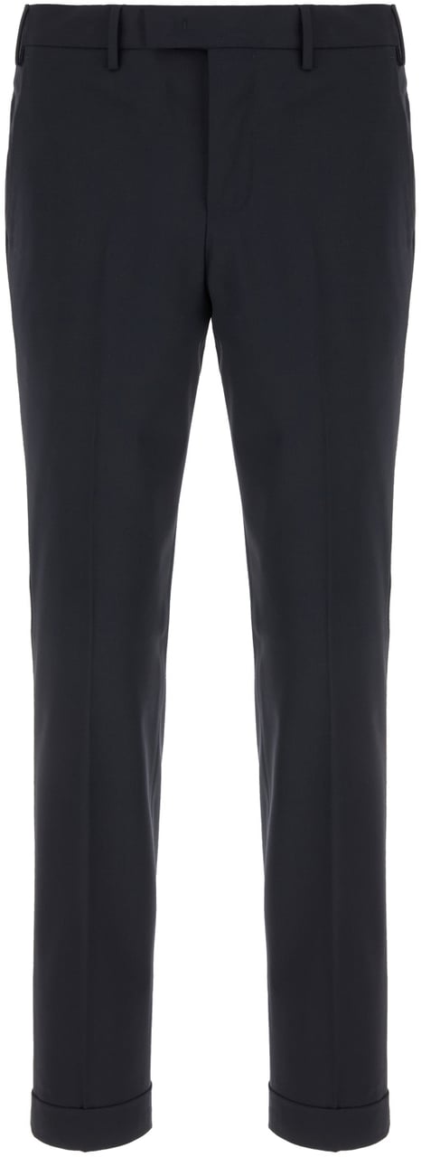 PT Torino Pt Torino Navy blue stretch wool pants Blauw