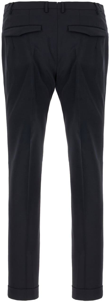 PT Torino Pt Torino Navy blue stretch wool pants Blauw
