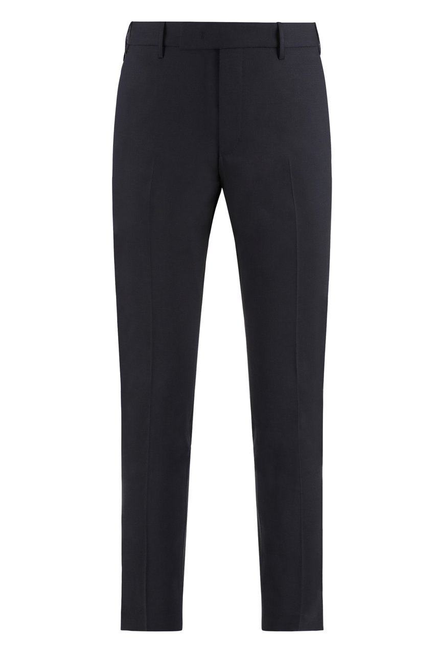 PT Torino Dieci stretch wool trousers Zwart