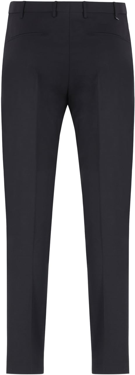 PT Torino Dieci stretch wool trousers Zwart
