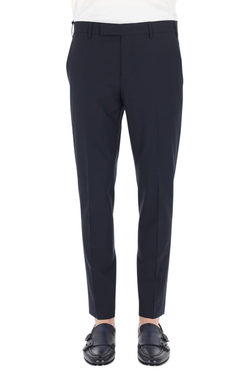 PT Torino Dieci Fit Tropical Wool Trousers Zwart