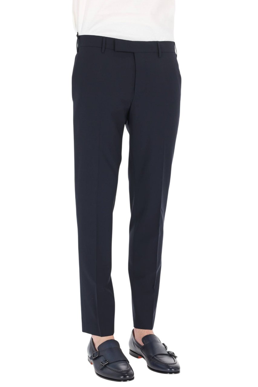 PT Torino Dieci Fit Tropical Wool Trousers Zwart