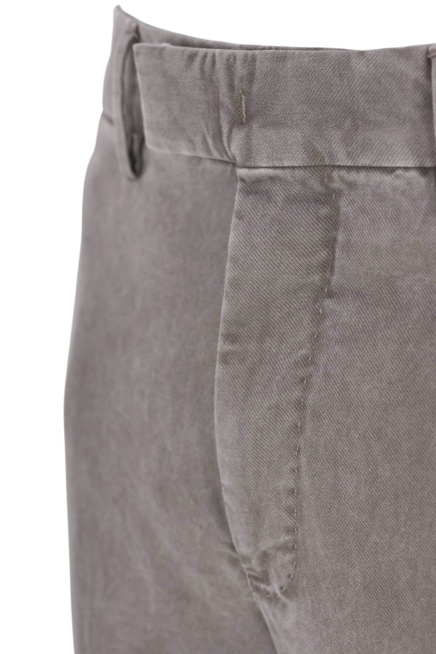 PT Torino Master Fit Faded Cotton Trousers Grijs