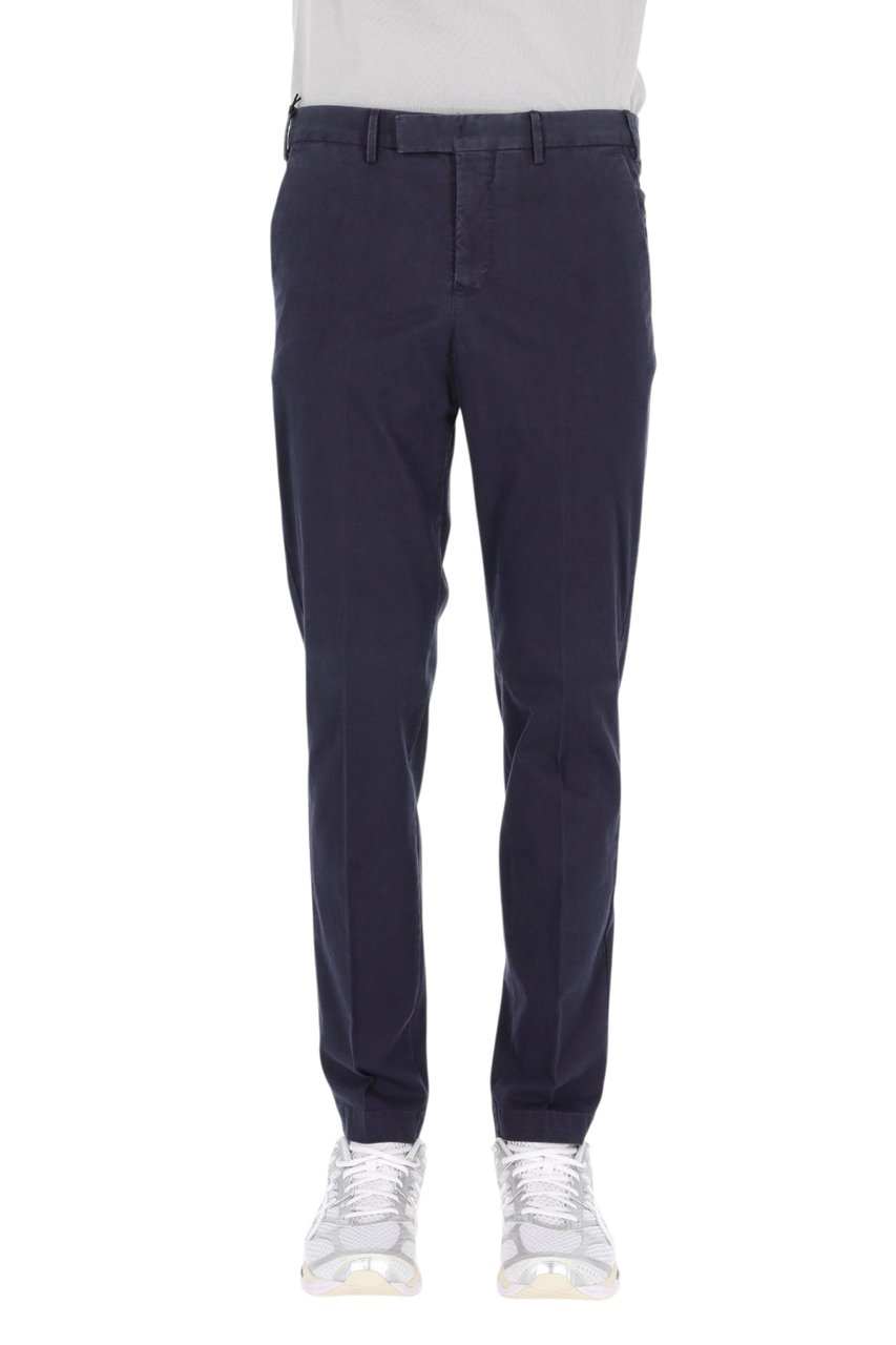 PT Torino Master Fit Faded Cotton Trousers Zwart