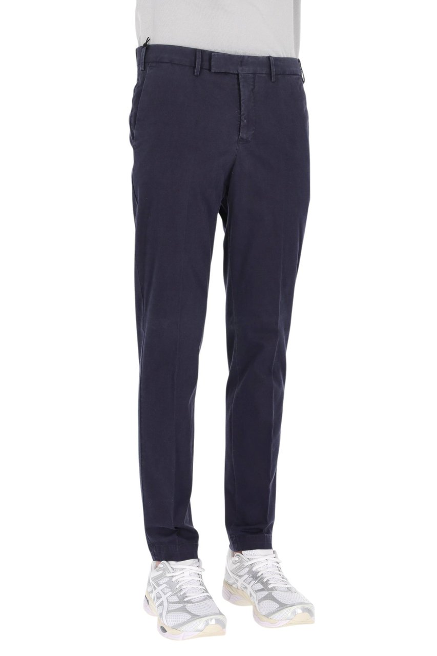 PT Torino Master Fit Faded Cotton Trousers Zwart