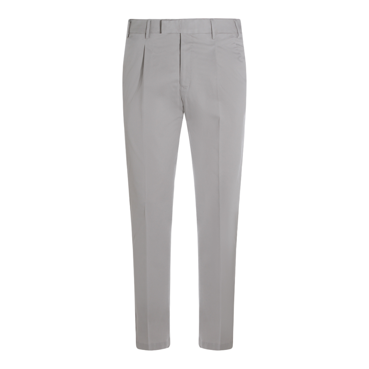 PT Torino Tailored Grey Trousers with Straight Leg Silhouette Grijs