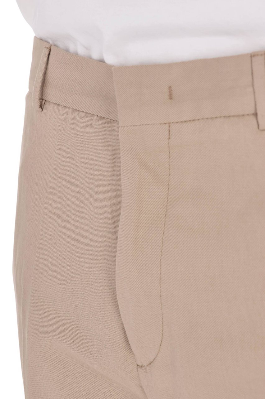 PT Torino Master Fit Cotton-Linen Trousers Roze